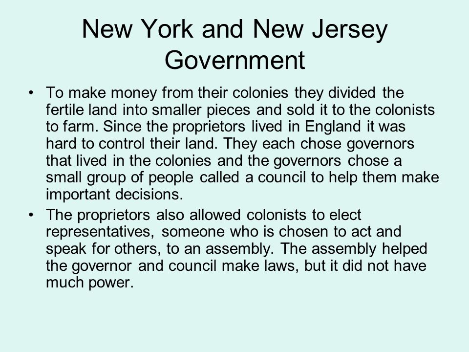 how did people make money in the new jersey colony